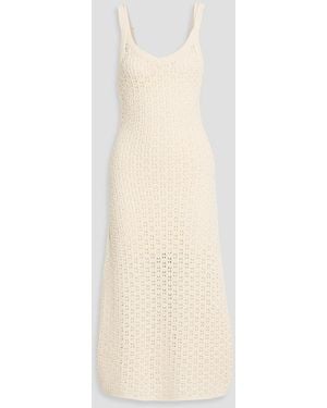 NAADAM Crocheted Cotton Midi Dress - Natural