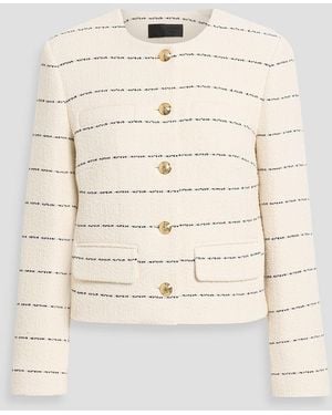 Nili Lotan Paige Striped Cotton-Blend Tweed Jacket - Natural