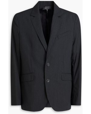 Rag & Bone Butler Striped Wool-Blend Blazer - Black