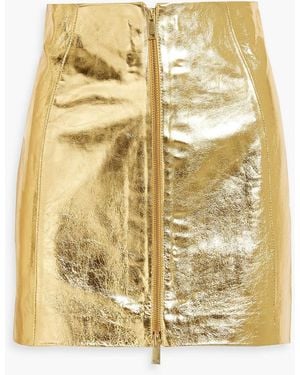 Envelope Joule Leather Mini Skirt - Metallic