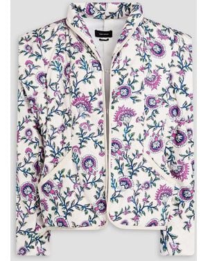 Isabel Marant Janissae Floral-print Shell Jacket - White