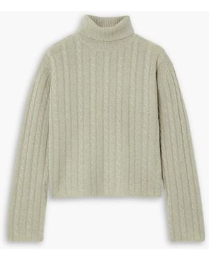 ATM Cable-knit Wool And Cashmere-blend Turtleneck Jumper - Green