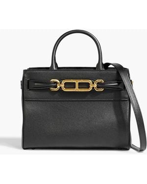 Tom Ford Whitney Chain-Embellished Pebbled-Leather Tote - Black