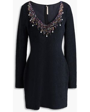 Christopher Kane Embellished Jersey Mini Dress - Black