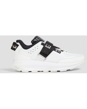 dunhill Aerial Strap Two-tone Perforated Leather Sneakers - White