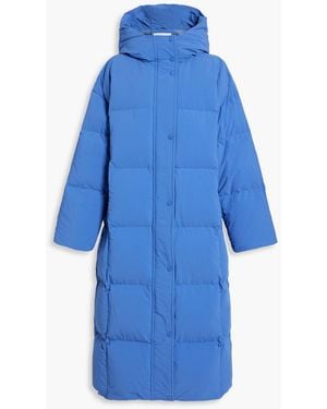 Stand Studio Nylah Quilted Shell Hooded Down Coat - Blue