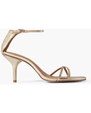 Reformation Gigi Leather Sandals - Metallic