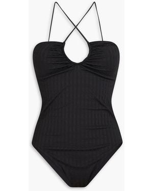 By Malene Birger Giabra Cloqué Swimsuit - Black
