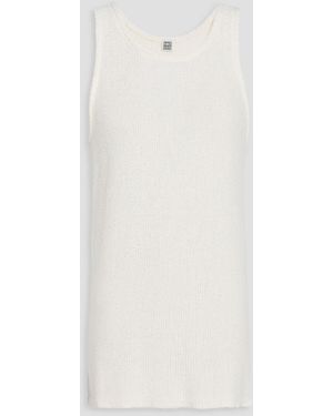 TOTEME Bouclé-knit Tank - White