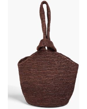 Sensi Studio Toquilla Straw Bucket Bag - Brown