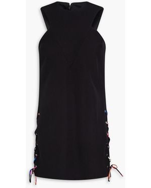 PUCCI Lace-up Crepe Mini Dress - Black