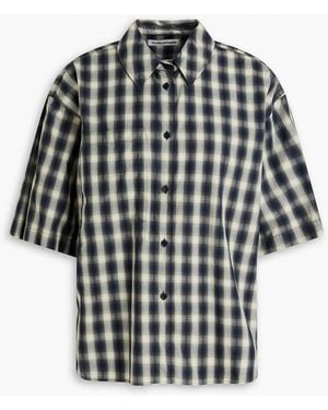 YMC Beva Checked Cotton Shirt - Black