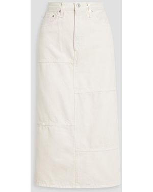RE/DONE Paneled Denim Midi Skirt - Natural