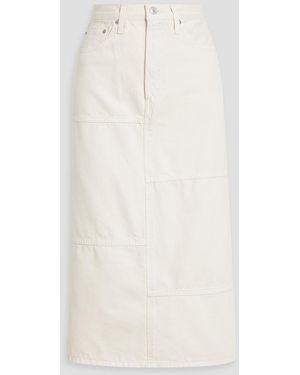 RE/DONE Panelled Denim Midi Skirt - Natural