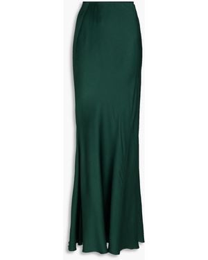 Victoria Beckham Satin-Crepe Maxi Skirt - Green