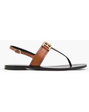 Bally Positano Embellished Leather Slingback Sandals - Brown