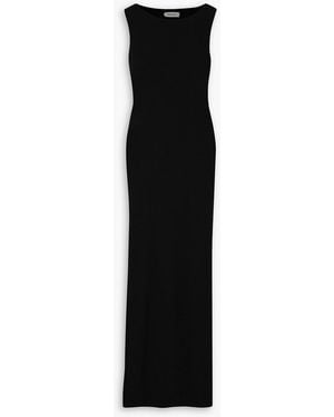 GRACE LING Open-back Stretch-jersey Midi Dress - Black