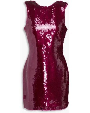 16Arlington Ray Sequined Crepe Mini Dress - Purple