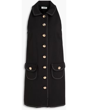 Sandro Stretch-crepe Mini Dress - Black