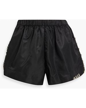 Area Shorts aus shell mit verzierung - Schwarz