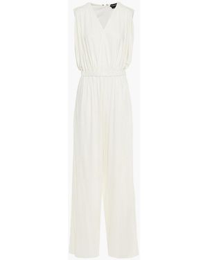 Tom Ford Satin-Jersey Wide-Leg Jumpsuit - White