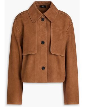 Theory Reece Suede Jacket - Brown