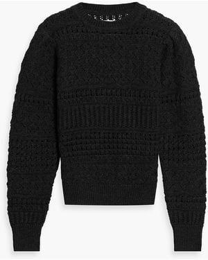 Isabel Marant Pippa Crochet-Knit Wool-Blend Sweater - Black