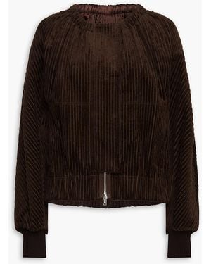 3.1 Phillip Lim Gathered Cotton-Corduroy Jacket - Brown