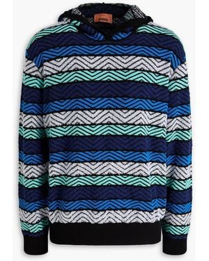 Missoni Hoodie aus bouclé-strick aus einer baumwollmischung - Blau