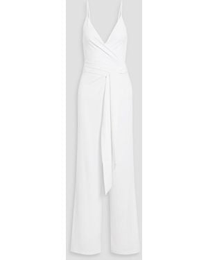 Melissa Odabash Dru jumpsuit aus strukturiertem stretch-jersey mit drapierung - Weiß