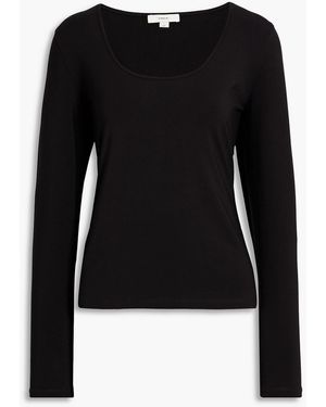 Vince Stretch-Jersey Top - Black