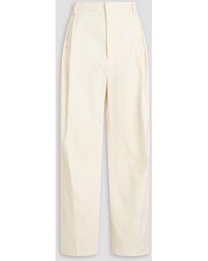 ARMARIUM Linen-Blend Tapered Trousers - Natural