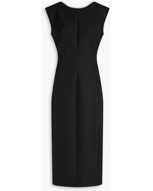 Rohe Crystal-Embellished Grain De Poudre Wool-Blend Maxi Dress - Black