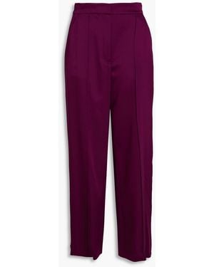 Jonathan Simkhai Kyra Satin Wide-Leg Trousers - Purple