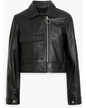 Muubaa Tabitha Cropped Leather Jacket - Black