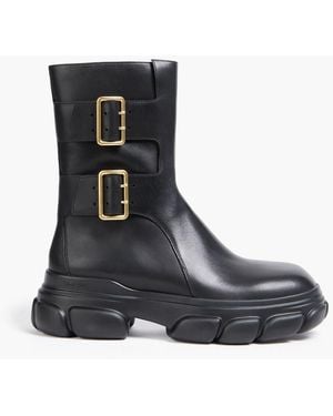 Jonathan Simkhai Sid Buckled Leather Ankle Boots - Black
