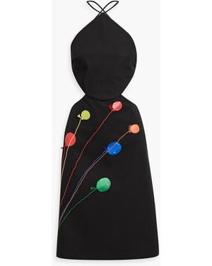 PUCCI Cutout Printed Cotton-poplin Dress - Black