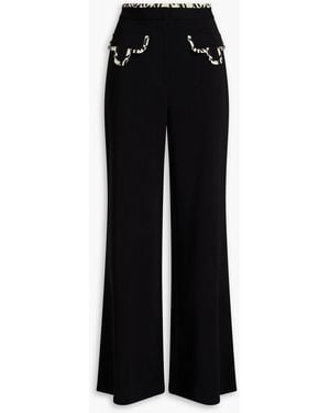 CAMILLA Crepe Flared Pants - Black