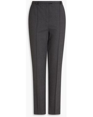 Loulou de Saison Malka Wool-Blend Twill Slim-Leg Trousers - Black