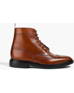 Thom Browne Leather Brogue Boots - Brown