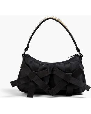 Simone Rocha Utility Bow Embellished Shell Shoulder Bag - Black