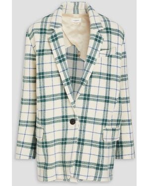 Isabel Marant Checked Wool-tweed Blazer - White