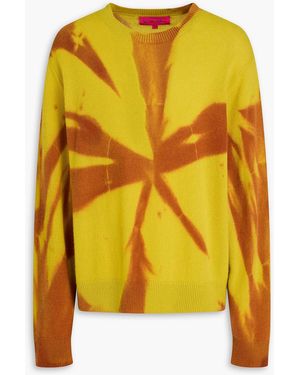 The Elder Statesman Tie-dyed Cashmere Jumper - Yellow
