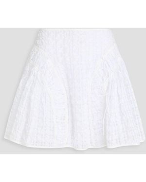 Cecilie Bahnsen Oda Seersucker Mini Skirt - White
