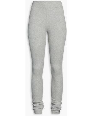 ÉTERNE Ribbed Jersey Leggings - Grey