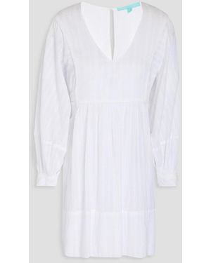 Melissa Odabash Camilla Embroidered Cotton-mousseline Mini Dress - White