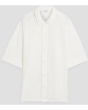 Charo Ruiz Broderie Anglaise Cotton-Blend Shirt - White