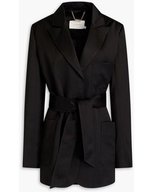 Zimmermann Belted Shantung Blazer - Black