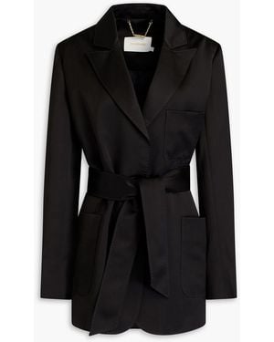 Zimmermann Belted Shantung Blazer - Black
