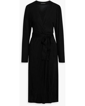 Another Tomorrow Lyocell Cardigan - Black